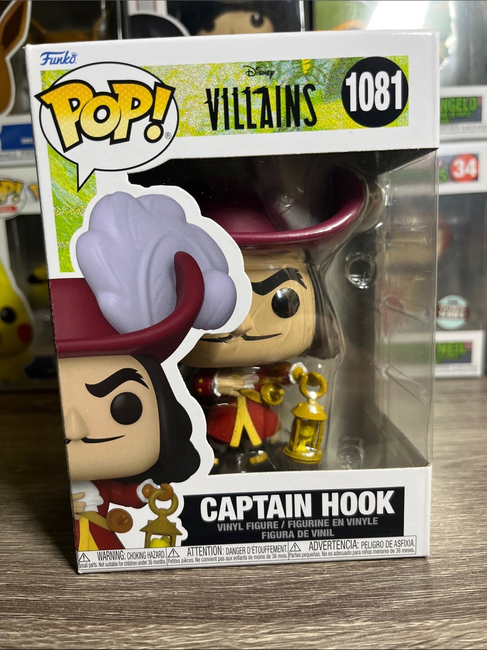 Funko Pop! Captain Hook Figure - Red, Purple & Gold Accents